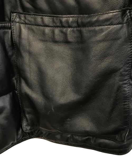 AVIREX（アヴィレックス）AVIREX (アヴィレックス) レザーダウンコート ブラック サイズ:XLの古着・服飾アイテム