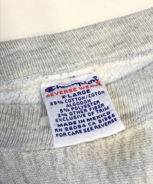 Champion（チャンピオン）Champion (チャンピオン) 90s リバースウィーブスウェット グレー サイズ:XLの古着・服飾アイテム