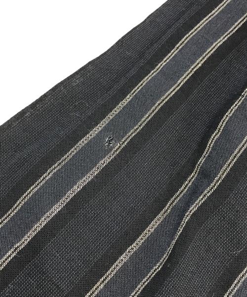 DOLCE & GABBANA（ドルチェ＆ガッバーナ）DOLCE & GABBANA (ドルチェ＆ガッバーナ) レーヨンストライプシャツ ブラック サイズ:48の古着・服飾アイテム