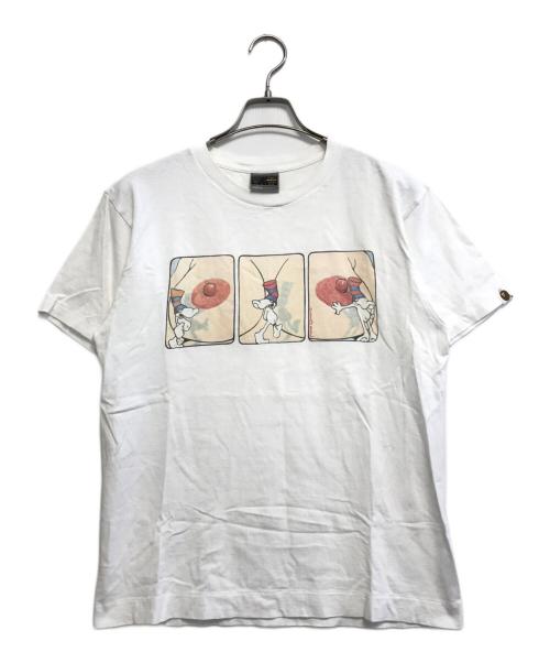 A BATHING APE（ア ベイシング エイプ）A BATHING APE (ア ベイシング エイプ) ANSWER (アンサー) VAUGHN BODE (ヴォーンボーテ) エロTシャツ ホワイト サイズ:Mの古着・服飾アイテム