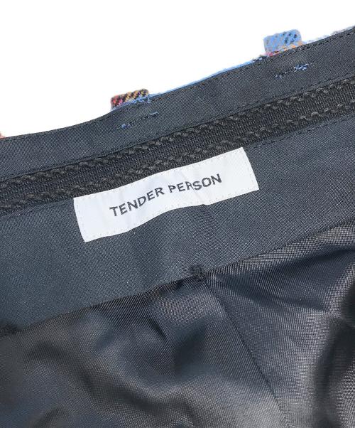 TENDER PERSON（テンダ―パーソン）TENDER PERSON (テンダ―パーソン) CHECK SLACKS ブルー サイズ:3の古着・服飾アイテム