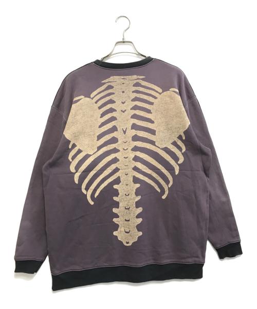 KAPITAL（キャピタル）KAPITAL (キャピタル) 裏毛2TONE リメイクBIGスウェット ブラック×パープル サイズ:freeの古着・服飾アイテム