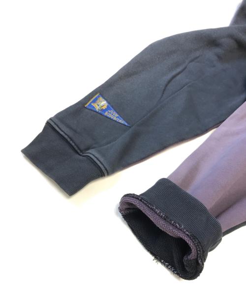 KAPITAL（キャピタル）KAPITAL (キャピタル) 裏毛2TONE リメイクBIGスウェット ブラック×パープル サイズ:freeの古着・服飾アイテム