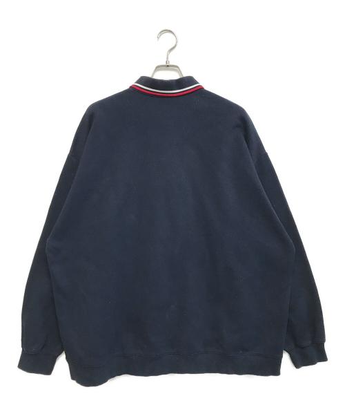 FRED PERRY（フレッドペリー）FRED PERRY (フレッドペリー) スウェットポロシャツ ネイビー サイズ:Ｌの古着・服飾アイテム
