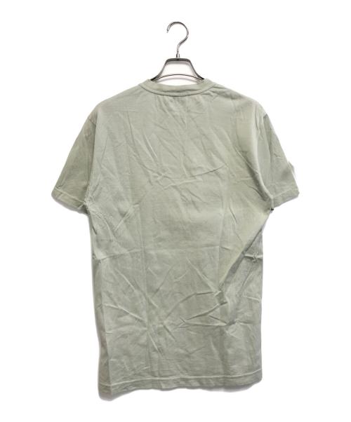 STONE ISLAND（ストーンアイランド）STONE ISLAND (ストーンアイランド) 胸ロゴ鹿の子Tシャツ ベージュ サイズ:Mの古着・服飾アイテム