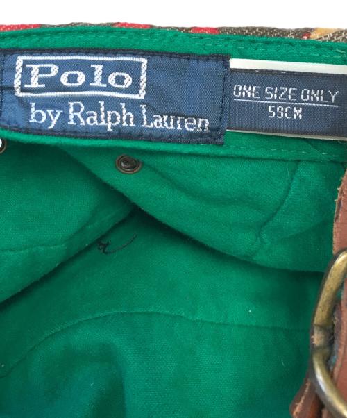 POLO RALPH LAUREN（ポロ・ラルフローレン）POLO RALPH LAUREN (ポロ・ラルフローレン) レザー切替キャップ ブラウン サイズ:ONE SIZEONE(59cm)の古着・服飾アイテム