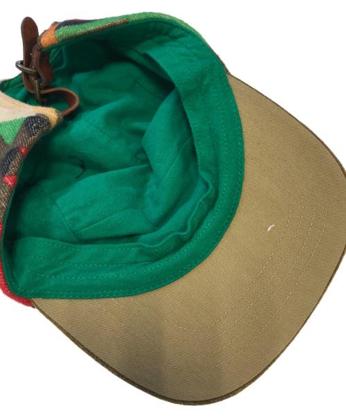 POLO RALPH LAUREN（ポロ・ラルフローレン）POLO RALPH LAUREN (ポロ・ラルフローレン) レザー切替キャップ ブラウン サイズ:ONE SIZEONE(59cm)の古着・服飾アイテム