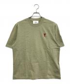 AMI Alexandre Mattiussiアミアレクサンドルマテュッシ）の古着「ハートロゴ刺繍Tシャツ」｜ブラウン