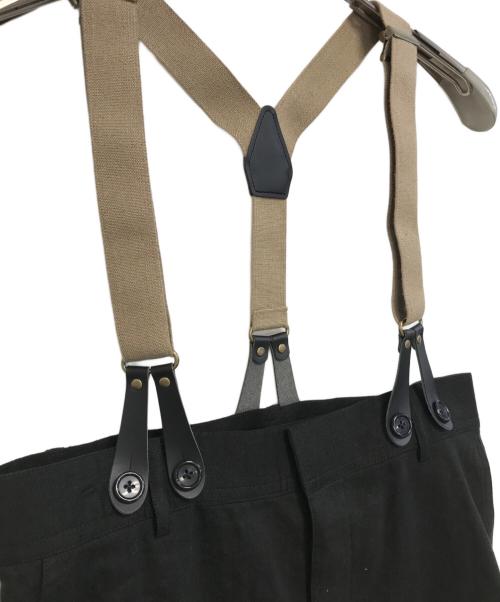 Curensology（カレンソロジー）Curensology (カレンソロジー) リネンサスペンダースカート ブラック サイズ:Freeの古着・服飾アイテム