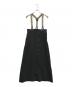 Curensology（カレンソロジー）の古着「リネンサスペンダースカート」｜ブラック