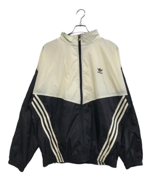 adidas（アディダス）adidas (アディダス) ナイロンジャケット ホワイト×ブラック サイズ:Mの古着・服飾アイテム