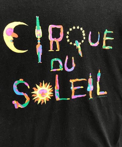 CIRQUE DU SOLEIL（シルクドソレイユ）CIRQUE DU SOLEIL (シルクドソレイユ) プリントTシャツ ブラック サイズ:Lの古着・服飾アイテム