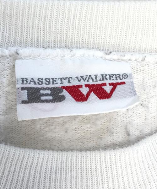 BASSETT WALKER（バセットウォーカー）BASSETT WALKER (バセットウォーカー) ラグランスウェット ホワイト サイズ:Lの古着・服飾アイテム