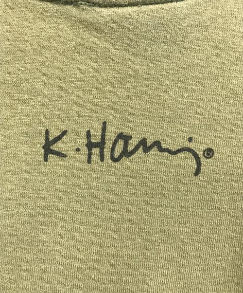 POP SHOP（ポップショップ）POP SHOP (ポップショップ) プリントTシャツ カーキ サイズ:Mの古着・服飾アイテム