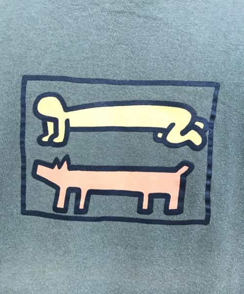 POP SHOP（ポップショップ）POP SHOP (ポップショップ) プリントTシャツ カーキ サイズ:Mの古着・服飾アイテム