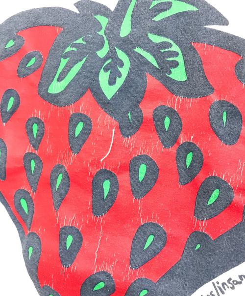 insane（インセイン）insane (インセイン)  90s UKスケーターブランド スペシャルストロベリープリントTシャツ ホワイト サイズ:Lの古着・服飾アイテム