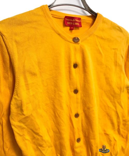 Vivienne Westwood RED LABEL（ヴィヴィアンウエストウッドレッドレーベル）Vivienne Westwood RED LABEL (ヴィヴィアンウエストウッドレッドレーベル) オーブ刺繍ニットカーディガン オレンジ サイズ:Sの古着・服飾アイテム