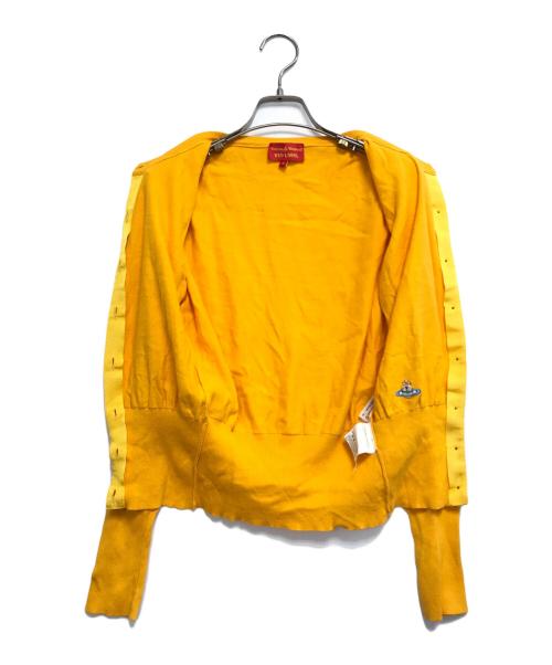 Vivienne Westwood RED LABEL（ヴィヴィアンウエストウッドレッドレーベル）Vivienne Westwood RED LABEL (ヴィヴィアンウエストウッドレッドレーベル) オーブ刺繍ニットカーディガン オレンジ サイズ:Sの古着・服飾アイテム