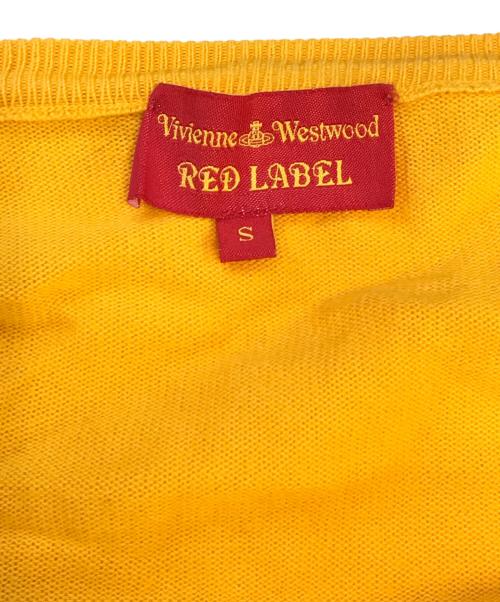 Vivienne Westwood RED LABEL（ヴィヴィアンウエストウッドレッドレーベル）Vivienne Westwood RED LABEL (ヴィヴィアンウエストウッドレッドレーベル) オーブ刺繍ニットカーディガン オレンジ サイズ:Sの古着・服飾アイテム