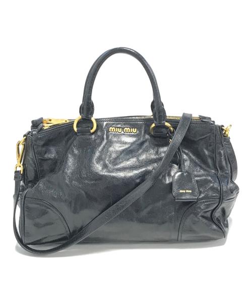 MIU MIU（ミュウミュウ）MIU MIU (ミュウミュウ) 2WAYバッグ ブラック サイズ:表記なしの古着・服飾アイテム