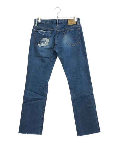 Hysteric Glamour（ヒステリックグラマー）Hysteric Glamour (ヒステリックグラマー) パッチワークデニムパンツ インディゴ サイズ:Mの古着・服飾アイテム