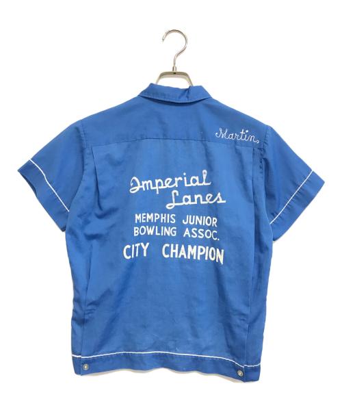 Hilton（ヒルトン）Hilton (ヒルトン) 60s　ボーリングシャツ ブルー サイズ:表記なしの古着・服飾アイテム