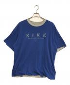 NIKEナイキ）の古着「ダブルフェイスＴシャツ」｜ブルー×グレー