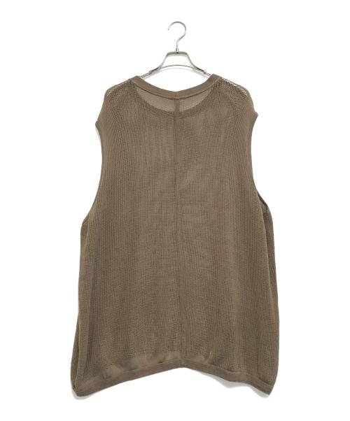 O project（オープロジェクト）O project (オープロジェクト) スリーブレスメッシュT ブラウン サイズ:Mの古着・服飾アイテム