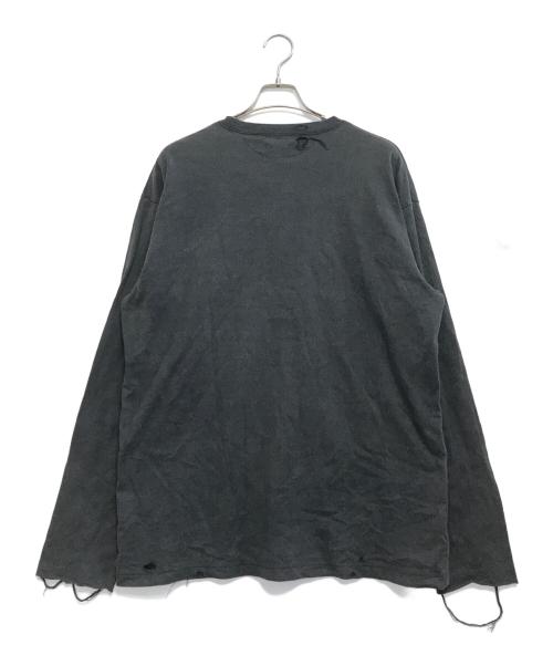 ISSUETHINGS（イシューシングス）ISSUETHINGS (イシューシングス) ダメージ加工長袖カットソー ブラック サイズ:3の古着・服飾アイテム