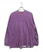 SUPREMEシュプリーム）の古着「Supreme Micro Stripe long tee」｜ピンク