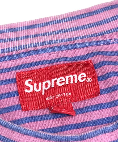 SUPREME（シュプリーム）SUPREME (シュプリーム) Supreme Micro Stripe long tee ピンク サイズ:Mの古着・服飾アイテム