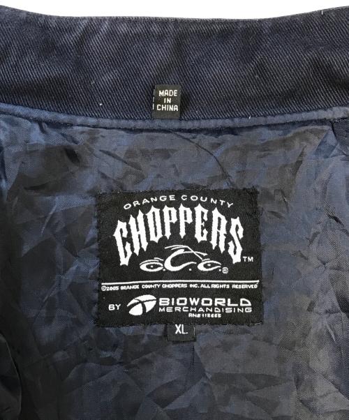 orange county choppers（オレンジカウンティチョッパーズ）orange county choppers (オレンジカウンティチョッパーズ) ファイヤーパターンジャケット ネイビー サイズ:XL　　　の古着・服飾アイテム