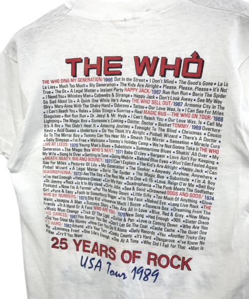 バンドTシャツ（バンドTシャツ）バンドTシャツ (バンドTシャツ) 80s THE WHO(ザ・フー) バンドTシャツ ホワイト サイズ:表記なしの古着・服飾アイテム