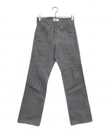 CELINE（セリーヌ）の古着「ヒッコリーストライプパンツ」｜グレー