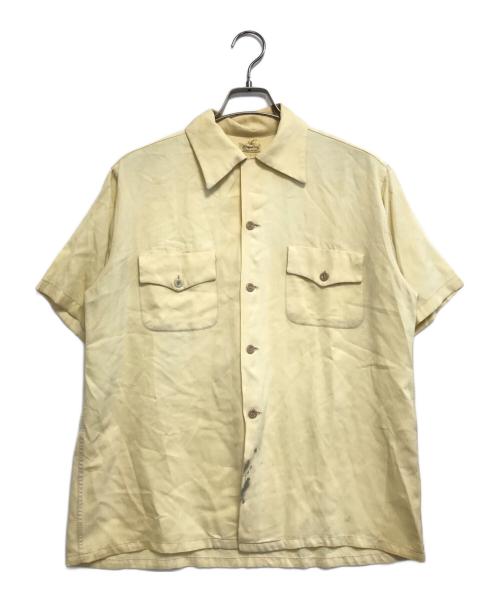 VINTAGE（ヴィンテージ）VINTAGE (ヴィンテージ) 半袖レーヨンシャツ イエロー サイズ:表記なしの古着・服飾アイテム