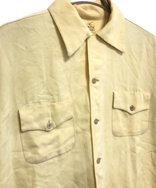 VINTAGE（ヴィンテージ）VINTAGE (ヴィンテージ) 半袖レーヨンシャツ イエロー サイズ:表記なしの古着・服飾アイテム