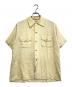 VINTAGE（ヴィンテージ）の古着「半袖レーヨンシャツ」｜イエロー