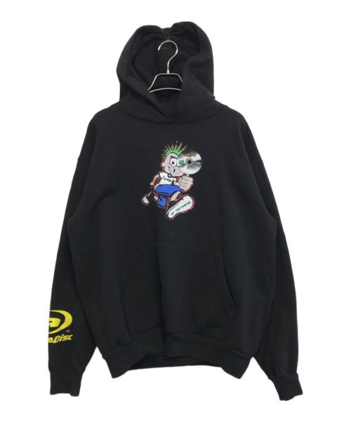 injured generation（インジュアードジェネレーション）injured generation (インジュアードジェネレーション) プリントパーカー ブラック サイズ:Mの古着・服飾アイテム