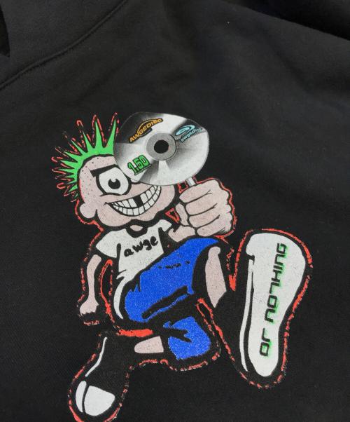 injured generation（インジュアードジェネレーション）injured generation (インジュアードジェネレーション) プリントパーカー ブラック サイズ:Mの古着・服飾アイテム