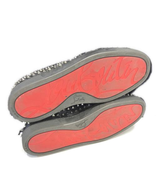 Christian Louboutin（クリスチャン・ルブタン）Christian Louboutin (クリスチャン・ルブタン) スタッズスリッポン ブラック サイズ:40 1/2の古着・服飾アイテム
