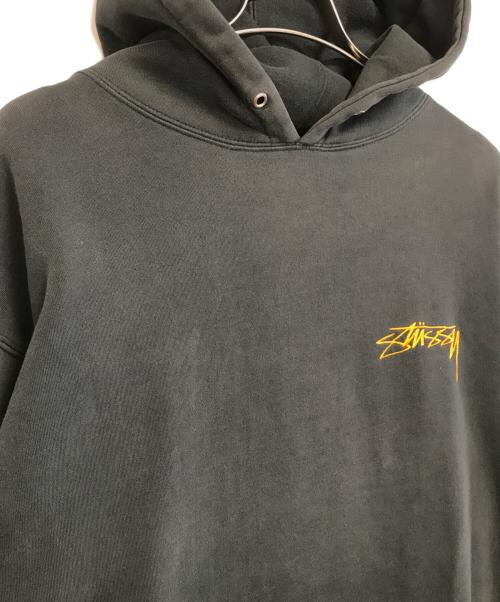 stussy（ステューシー）stussy (ステューシー) 刺繍プルオーバーパーカー ブラック サイズ:Lの古着・服飾アイテム