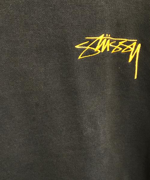 stussy（ステューシー）stussy (ステューシー) 刺繍プルオーバーパーカー ブラック サイズ:Lの古着・服飾アイテム