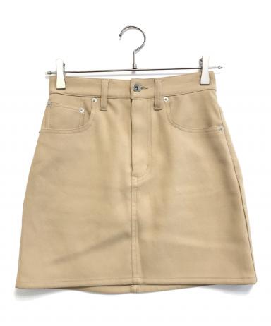 中古・古着通販】DAIRIKU (ダイリク) Polyester Mini Skirt ベージュ
