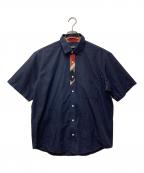 BLACK LABEL CRESTBRIDGEブラックレーベル クレストブリッジ）の古着「半袖シャツ」｜ネイビー