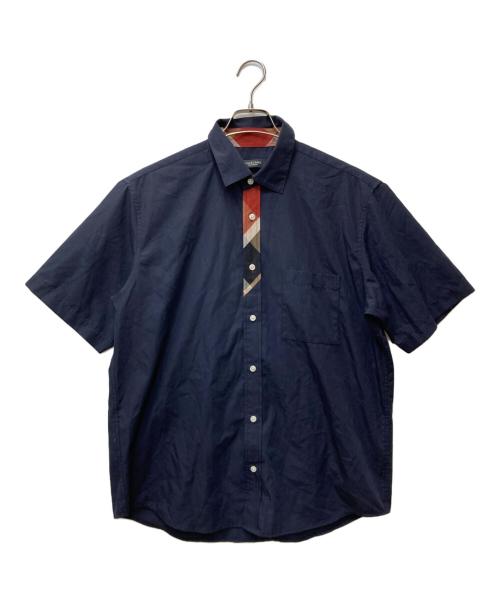 BLACK LABEL CRESTBRIDGE（ブラックレーベル クレストブリッジ）BLACK LABEL CRESTBRIDGE (ブラックレーベル クレストブリッジ) 半袖シャツ ネイビー サイズ:Lの古着・服飾アイテム