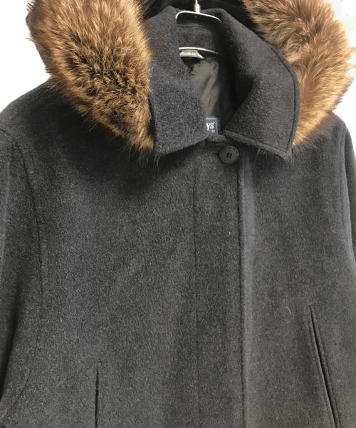 Burberry's（バーバリー）Burberry's (バーバリーズ) フード付きステンカラーコート グレー サイズ:40の古着・服飾アイテム