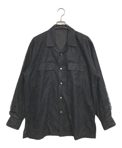 un/unbient（アン/アンビエント）un/unbient (アン/アンビエント) Ex.Lace Shirt ブラック サイズ:2の古着・服飾アイテム