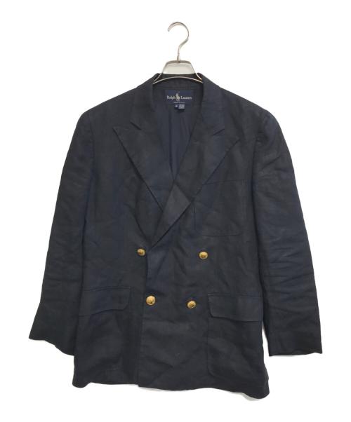 POLO RALPH LAUREN（ポロ・ラルフローレン）POLO RALPH LAUREN (ポロ・ラルフローレン) ダブルリネン紺ブレ ネイビー サイズ:8の古着・服飾アイテム