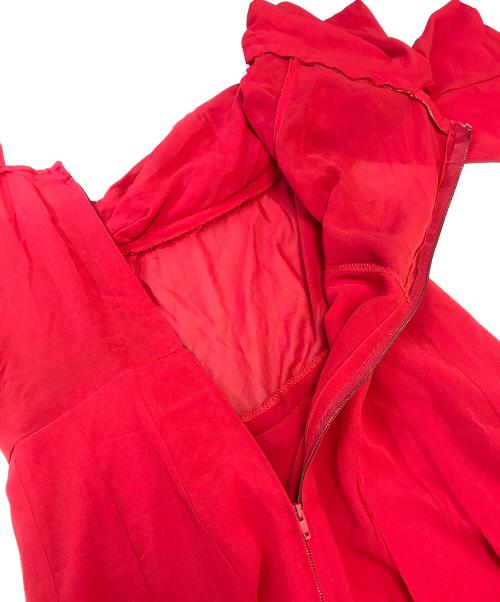 CHANEL（シャネル）CHANEL (シャネル) シルクワンピース レッド サイズ:36の古着・服飾アイテム