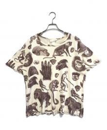 D BROOKS（D ブルックス）の古着「オールオーバープリントTシャツ」｜アイボリー